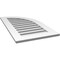 Ekena Millwork Quarter Round Top Right Surface Mount PVC Gable Vent w/ 3-1/2"W x 1"P Standard Frame, 20"W x 36"H GVPQR20X3601SF - alternate 2